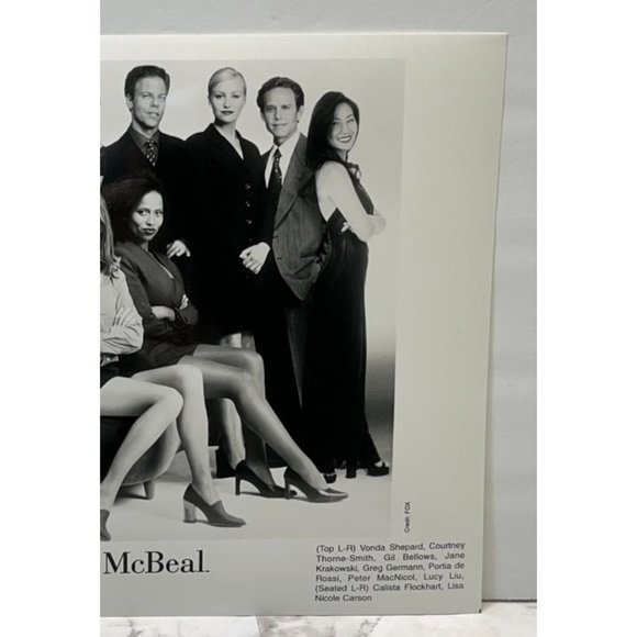 Ally McBeal Cast Press Photo Fox 1998 Calista Flockhart Lucy Liu Greg Germann - Picture 5 of 6